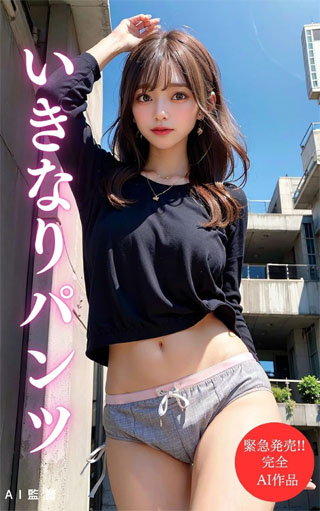 素人美女が謝礼金でパンツを見せる。　＜AI写真集＞