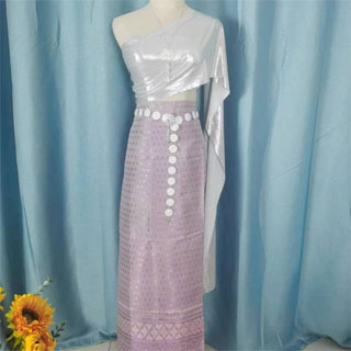 女性のためのタイの伝統的な服 アジアン スタイル レディース トップ スカート セット タイ ドレス Dai 国籍 ブティック パレス プリンセス
